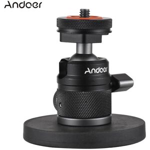 Andoer Mini adaptateur de rotule à double usage, connexion à vis et chaussure froide de 1/4 pouces, 360 degrés - Publicité