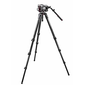 Manfrotto 509HD Tête Vidéo pour DSLR, Mirrorless, Caméra Vidéo, avec Trépied en Fibre de Carbone, pour la Photographie Professionnelle, la Création de Contenu et Le Vlogging - Publicité