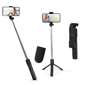 Flintronic Perche Selfie, 100cm Perche à Selfie Quadrupède avec  Télécommande Amovible, Perché à Selfie Trépied Smartphone Bâton Selfie  Extensible
