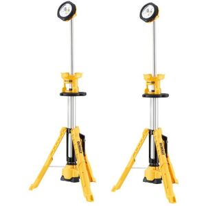 Dewalt - DCL079 18v xr led Light Tripod Site Light Pivot Head Cordless - Twin Pack