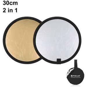 PULUZ 30cm 2 tommer 1 sølv / guld foldbart fotostudie reflekterende bord