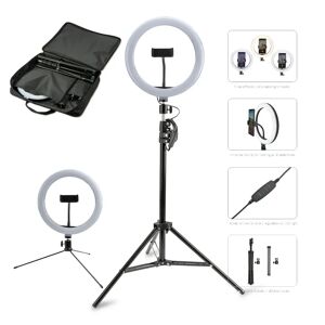 4smarts LoomiPod XL & Mini Selfie Tripod m. LED Ring Light, Holder & Stativ