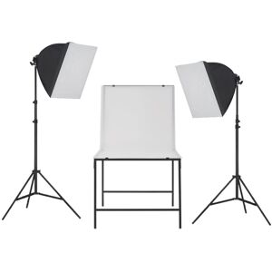 vidaXL fotostudieudstyr softbox lampesæt med fotobord