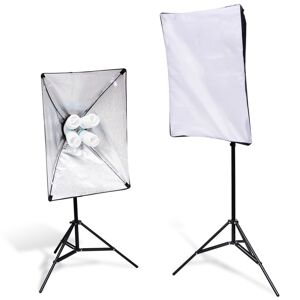 vidaXL lampestativer med softbox 2 stk.