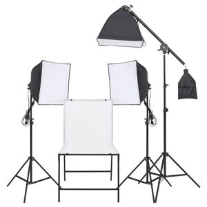 vidaXL Kit de iluminación de estudio fotográfico con mesa para bodegón