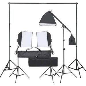 vidaXL Kit de estudio fotográfico con set de luces