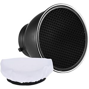 Andoer 7 Pouces Standard en Réflecteur Diffuseur Plat Lampe avec 60° Grille Nid d'abeille pour Fixation Bowens pour Flash Studio Strobe Speedlite (Réflecteur avec diffuseur) - Publicité