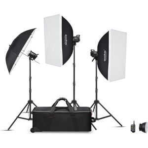 GODOX MS200V-D Kit de 3 Flash de Studio (avec Support et accessoires)