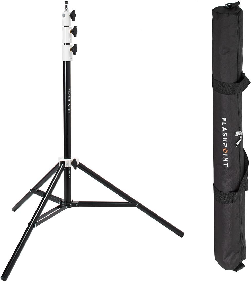 Flashpoint Pro Air-Cushioned Heavy-Duty Light Stand (White, 7.2')