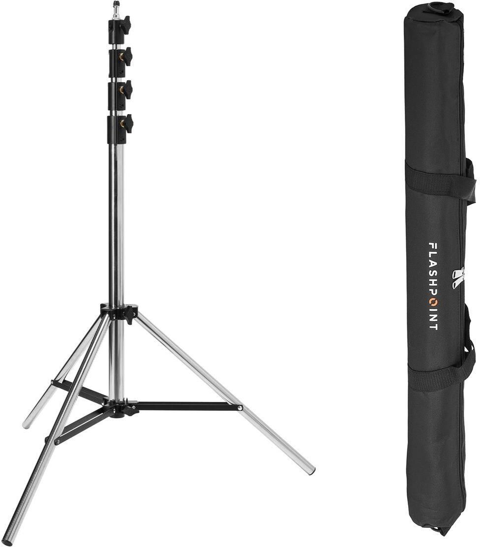 Flashpoint Pro Air-Cushioned Heavy-Duty Light Stand (Chrome, 9.5')