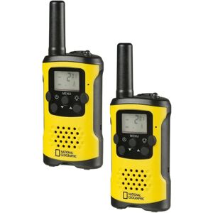 Bresser National Geographic 9111450 - Walkie-Talkies 2er-Set Funkgeräte Mit Hoher Reichweite Bis Zu 6 Km Frei-Hand-Funktion Gelb/schwarz