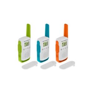Motorola Talkabout T42 - Triple Pack - transportabel - tovejs radio - PMR - 446 MHz - 16 kanaler - grøn og hvid, blå og hvid, orange og hvid (pakke med 3)