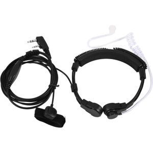 Throat Mic Headset akustisk rør ørestykke PTT til Baofeng UV5R 2-vejs radio walkie talkie