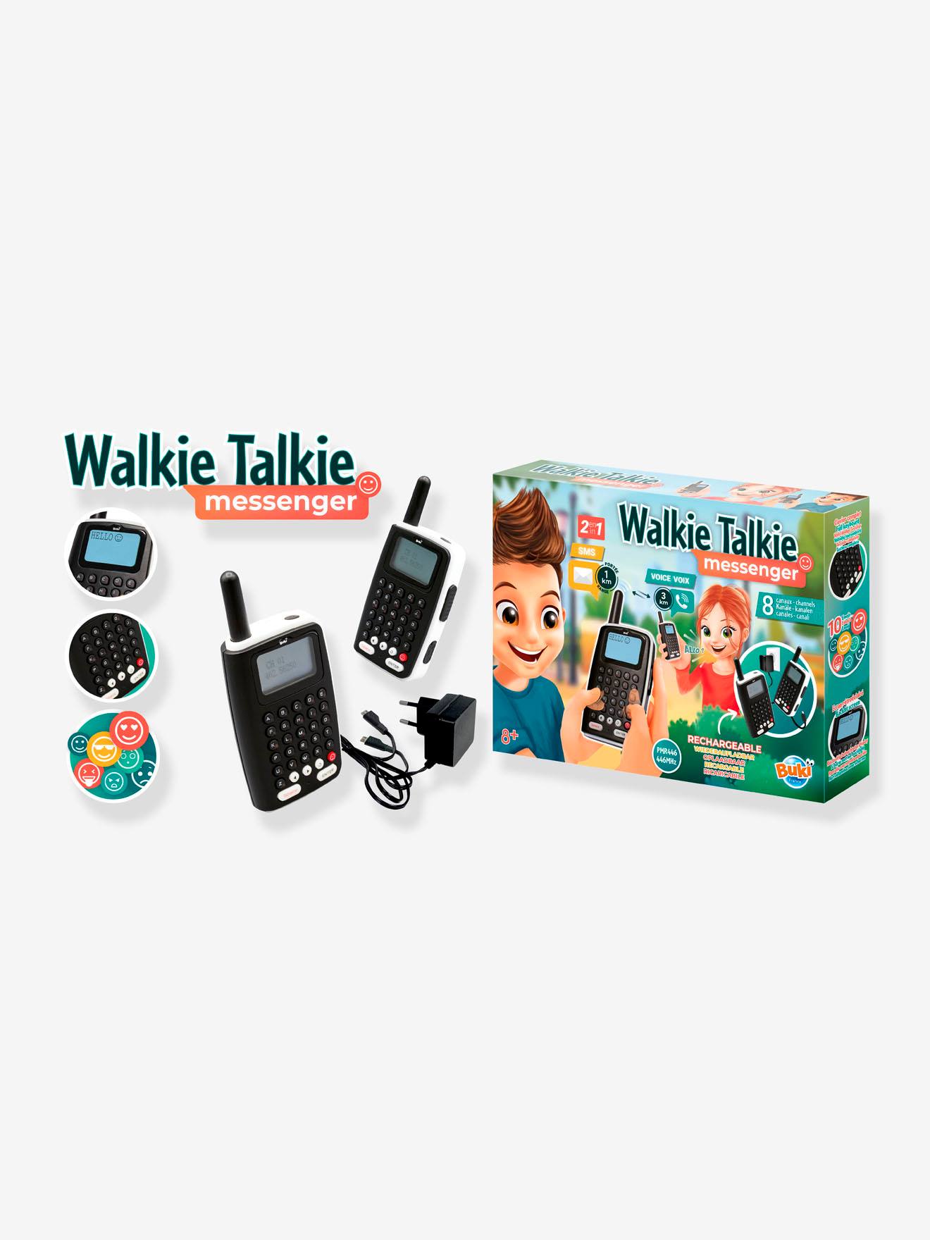 Walkie Talkie Messenger - BUKI gris oscuro liso con motivos