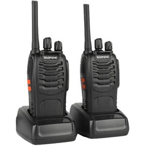 2pcs Baofeng Talkie Walkie BF-88E PMR 0.5W 16CH UHF 446.00625-446.19375MHz Séparation de canaux 12.5KHz avec chargeur