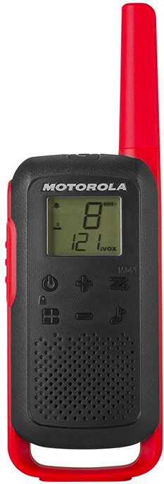 motorola 188043 ricetrasmittente walkie talkie 16 canali 500 mw micro-usb colore nero / rosso - talkabout t62