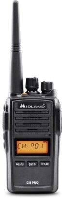 Midland G18 Pro ricetrasmittente 99 canali 446.00625 - 446.19375 MHz Nero (C1145.02)