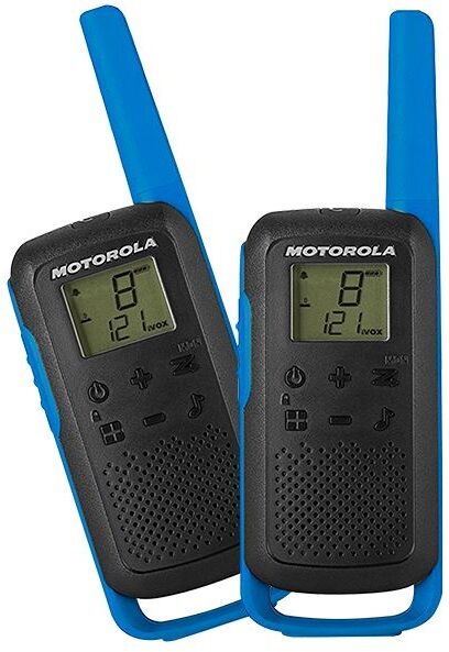 Motorola Intercomunicadores Walkie Talkie Pmr Radio 16 Canais (alcance Até 8 Km) Azul - Motorola Tlkr-t62