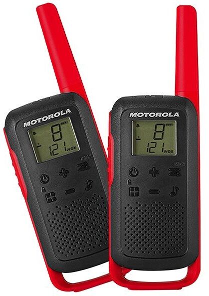 Motorola Intercomunicadores Walkie Talkie Pmr Radio 16 Canais (alcance Até 8 Km) Vermelho - Motorola Tlkr-t62