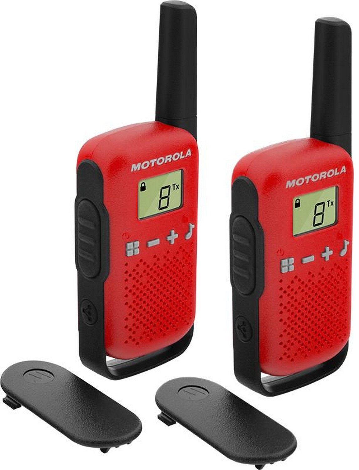Motorola Intercomunicadores Walkie Talkie Pmr Radio 16 Canais (alcance Até 4 Km) Vermelho - Motorola Tlkr-t42