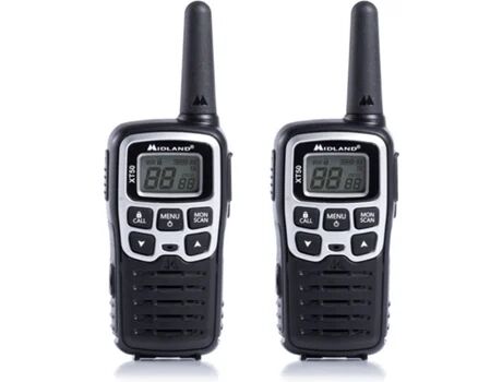 Midland Walkie-Talkie XT-50 C1178 (24 Canais - Até 8 Km - Até 12h - Preto)