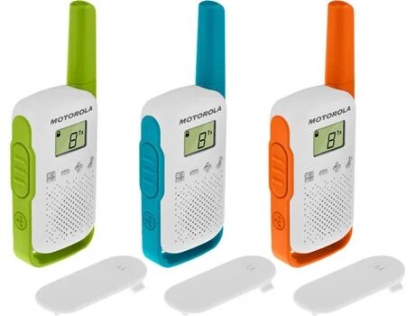 Motorola Walkie-Talkie T42 Triple Pack (16 Canais - Até 4 Km - Até 18h - Multicor)