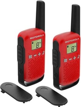 Motorola Walkie-Talkie T42 (16 Canais - Até 4 Km - Até 18h - Vermelho)