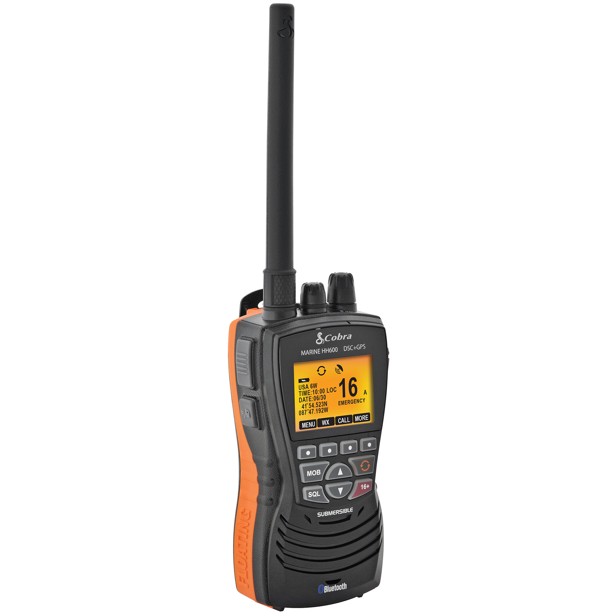 Photos - Walkie Talkie Cobra MR HH600 FLT GPS BT Floating Handheld VHF Radio w/ GPS And Bluetooth 