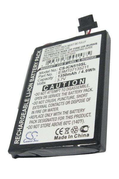 Navman Batteri (1350 mAh 3.7 V, Sort) passende til Batteri til Navman iCN 510