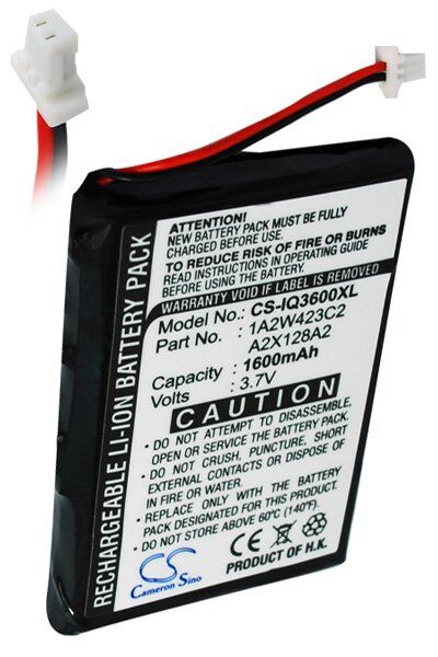 Garmin Batteri (1600 mAh 3.7 V, Sort) passende til Batteri til Garmin iQue 3600a