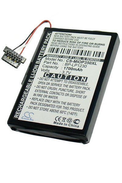 Praktiker Batteri (1700 mAh 3.7 V, Sort) passende til Batteri til Praktiker LooxMedia 6500