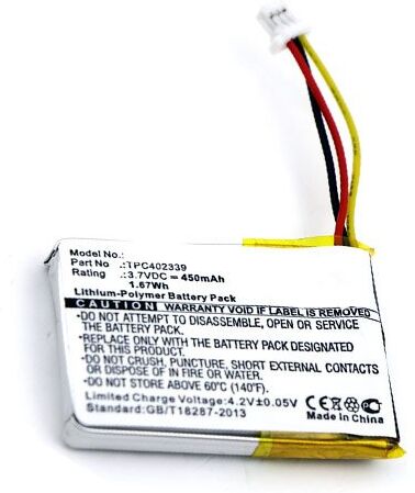 Mitac Batteri (450 mAh 3.7 V, Sort) passende til Batteri til Mio MiVue 358P