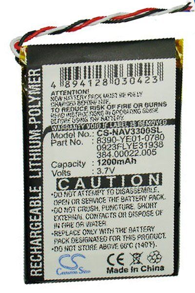 Navigon Batteri (1200 mAh 3.7 V) passende til Batteri til Navigon 4310