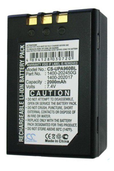 Unitech Batteri (1850 mAh 7.4 V, Sort) passende til Batteri til Unitech PA962
