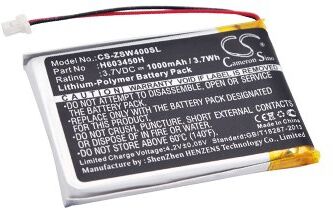 Izzo Batteri (1000 mAh 3.7 V, Sort) passende til Batteri til Izzo Swami 4000 GOLF GPSA43094