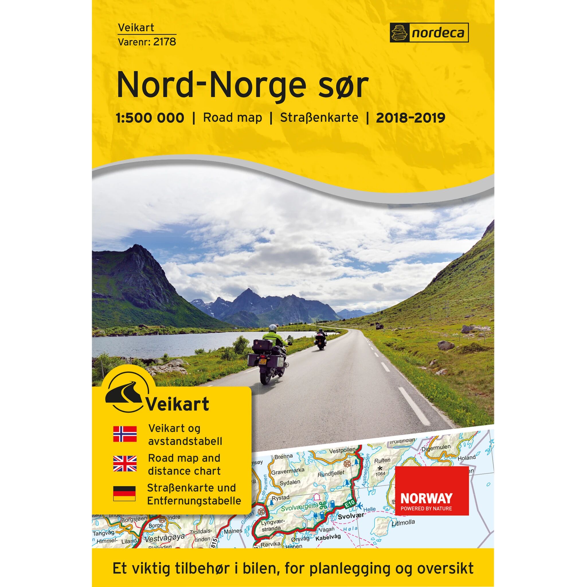 Nordeca VEIKART NORD-NORGE SØR 1:500 000 STD STD