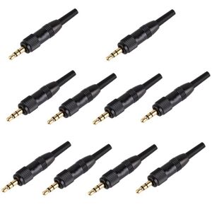 Unbranded 10Pcs 3.5Mm Stereo Screw Locking Audio Lock Connector