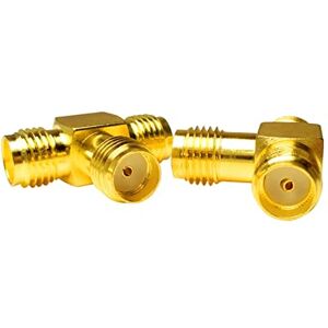 XICLKY YPioneer C20073-92 1PC SMA To SMA Male Female Gold Plated RP SMA Male RP-SMA Female Connector RF Adapter Straight Bent L/T Type (Color : C20080)