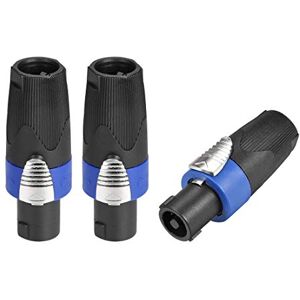 sourcing map SpeakOns Speaker Female Adapter Connectors,4-Pole Speaker Plug Twist Lock,Speakons Compatible,3pcs