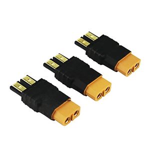 OliYin 3pcs/lot Male TRX to Female XT60 Connector RC Wireless Charger Adapter LiPo(pack of 3)