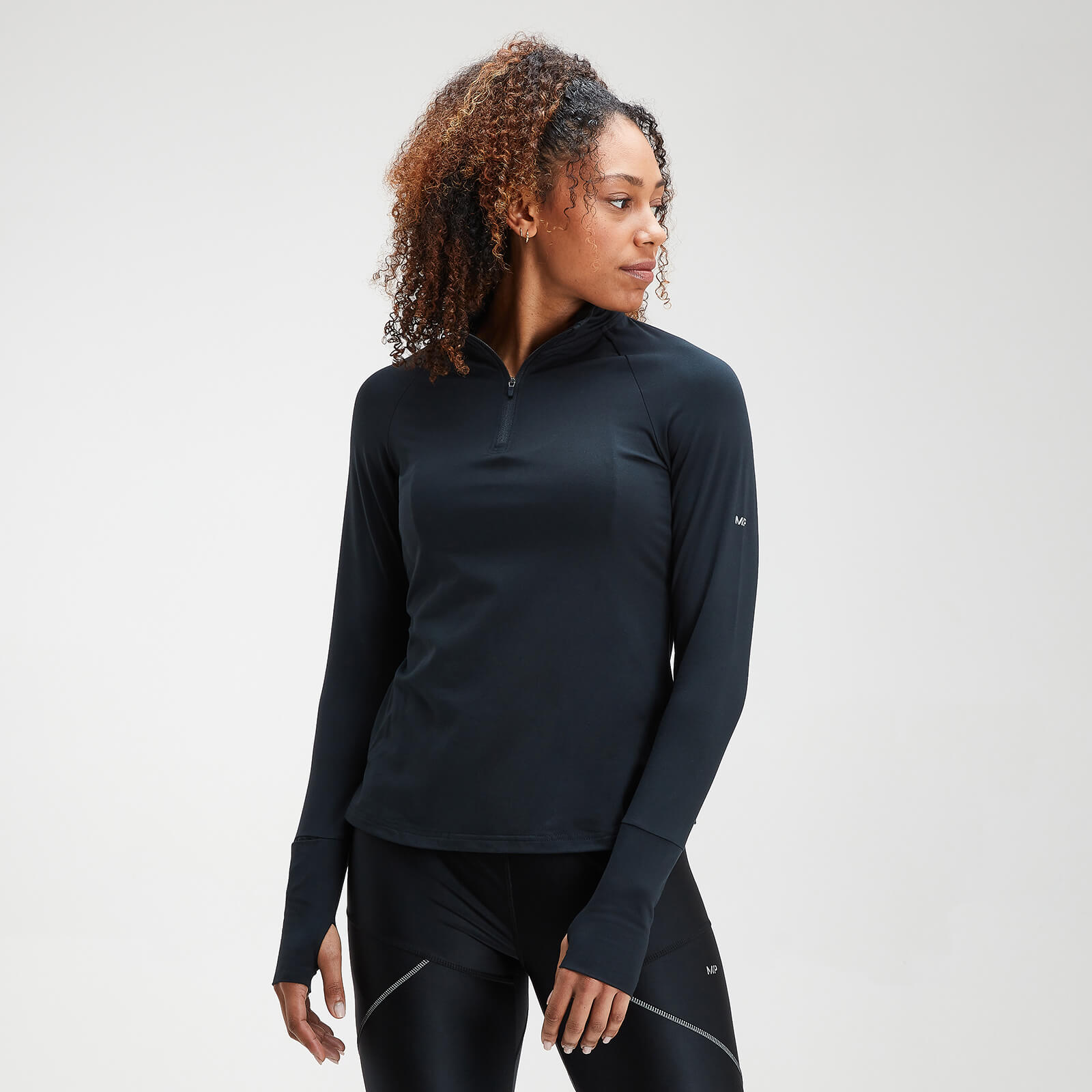 Mp Women's Velocity 1/4 Zip Top- Black - XXS