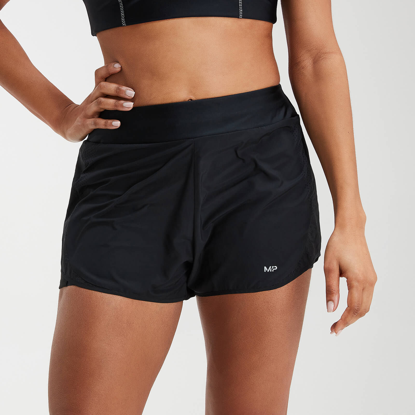 Mp Women's Velocity Double Layered Shorts- Black - XL