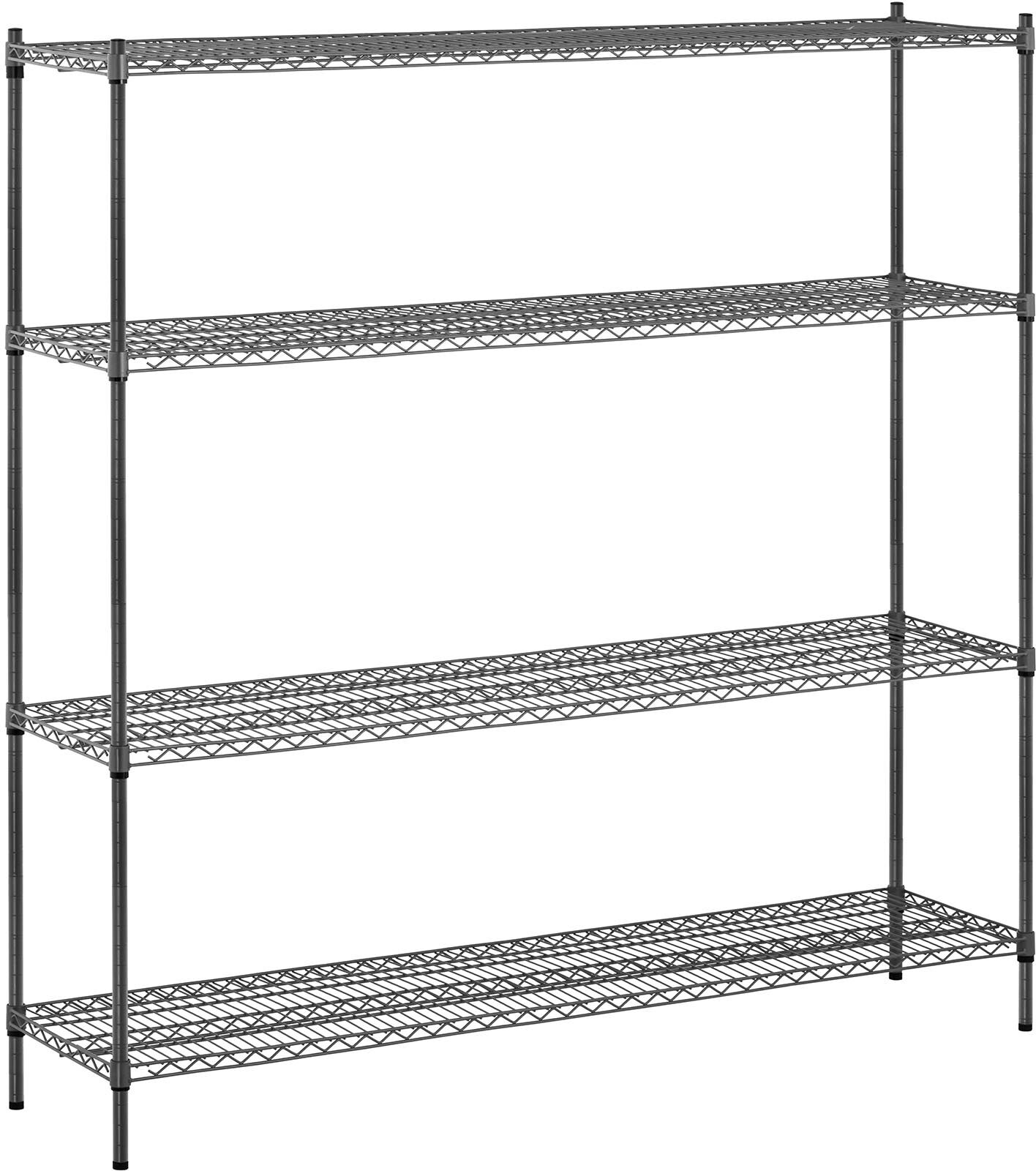 MSW Metallihylly - 180 x 45 x 180 cm - 1000 kg - harmaa