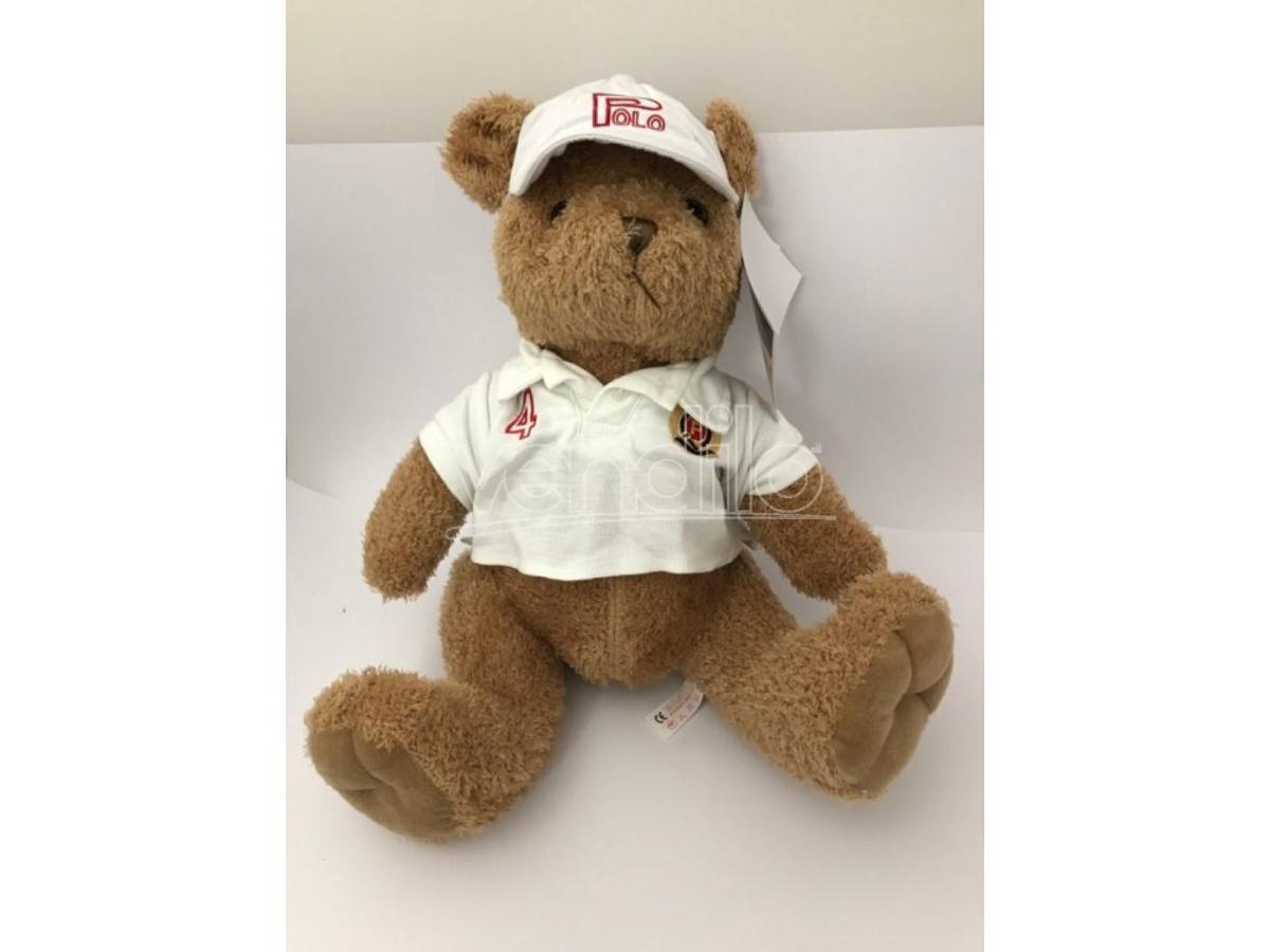 ALTRO Polobear - Peluche Orsetto In Tenuta Da Polo Bianca 36cm