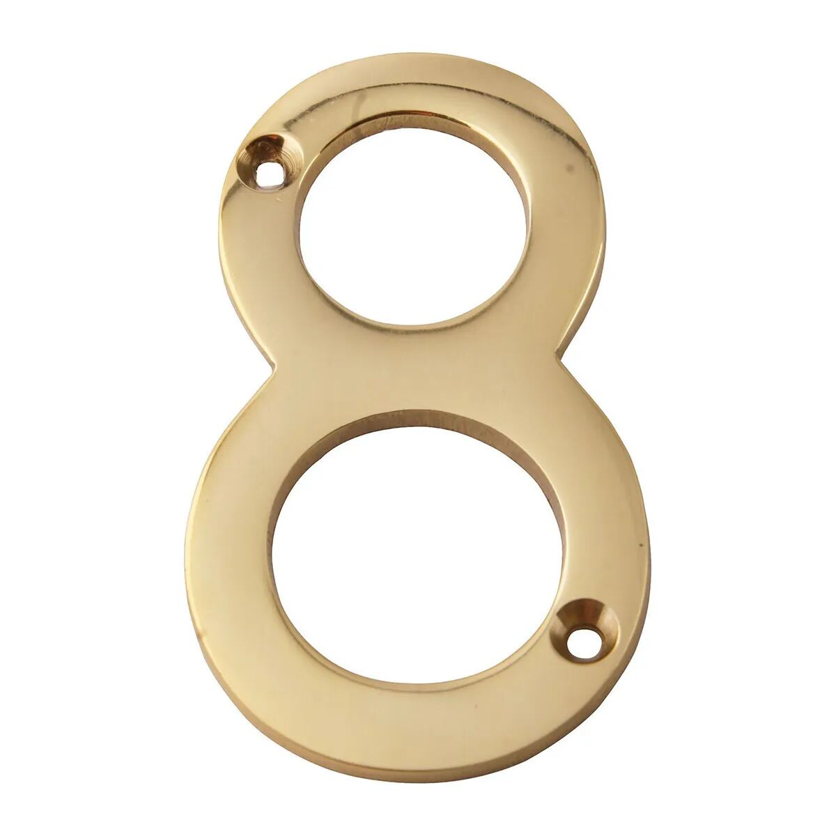 COTTALI Numero Inglese  ''8'' 75 Mm Ottone Lucido Verniciato