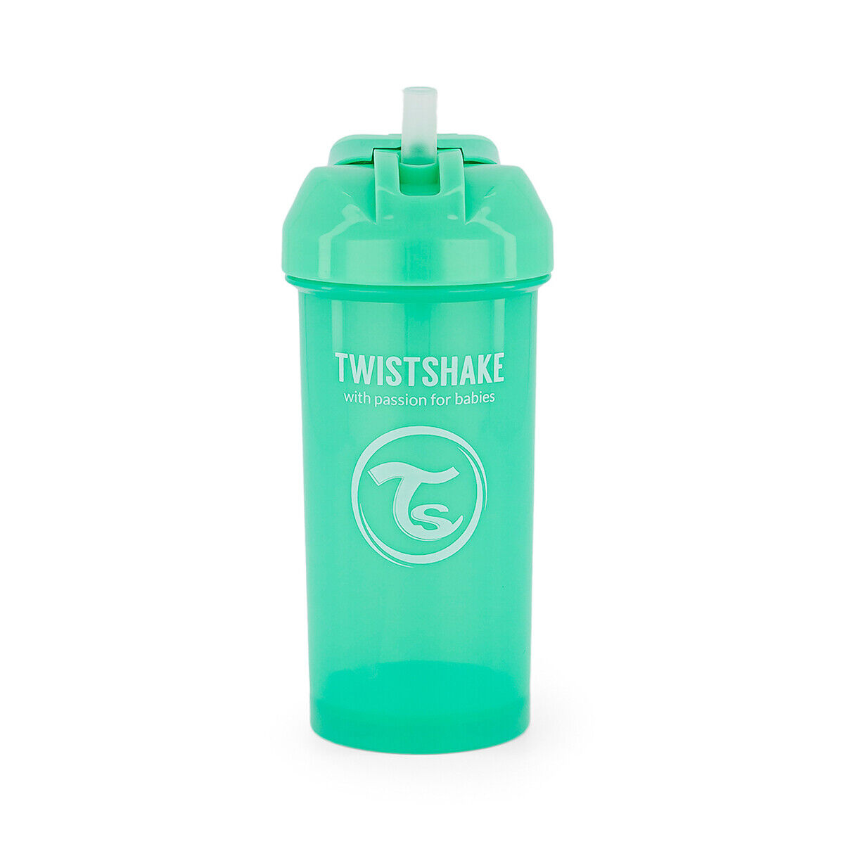 Twistshake Copo com Palhinha Twistshake 360ml, em lotes de 2   Verde Pastel