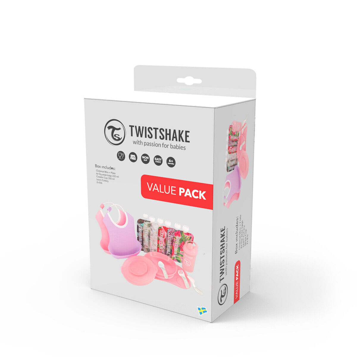 Twistshake Pack Promocional 2 Alimentação Twistshake   rosa