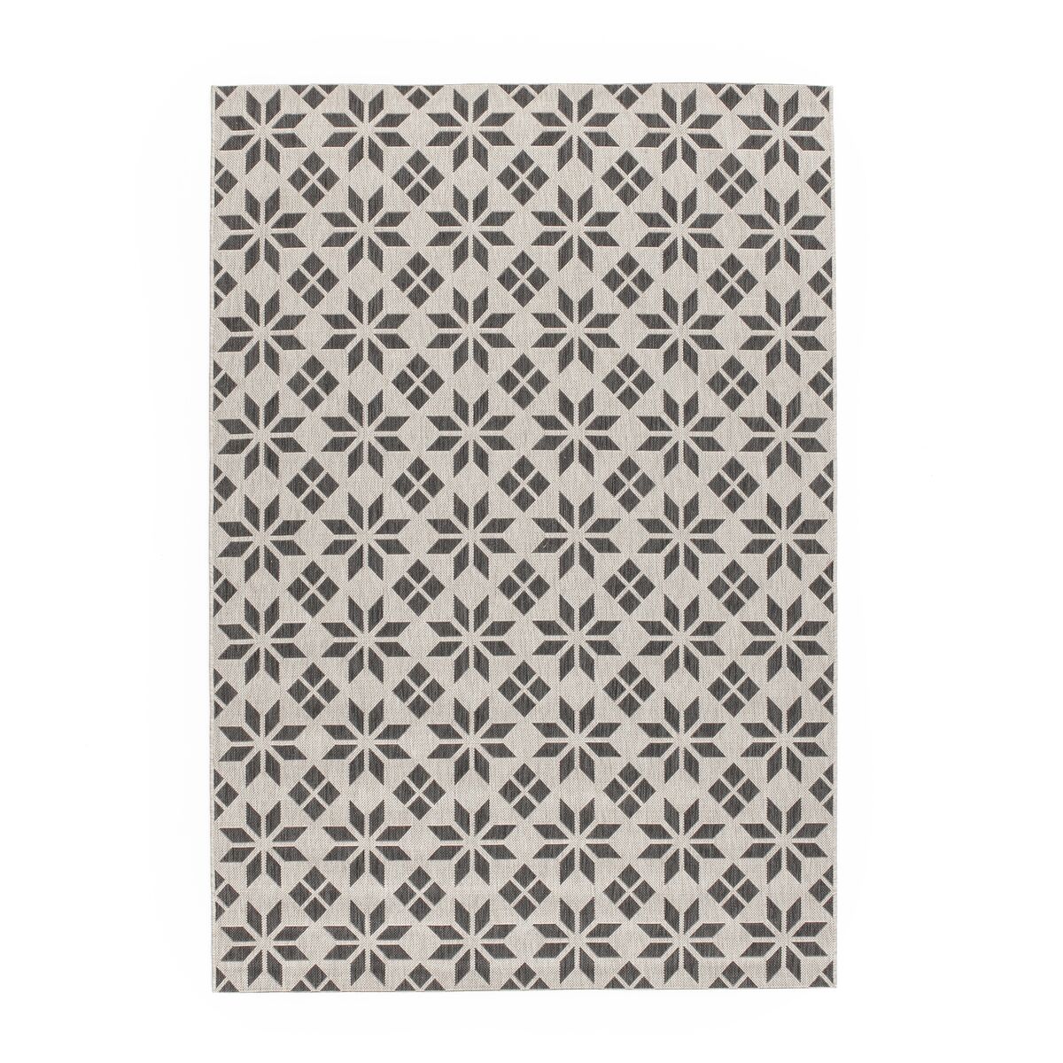 La Redoute Interieurs Tapete com tecelagem plana, motivo azulejos, Iswik   bege/cinzento