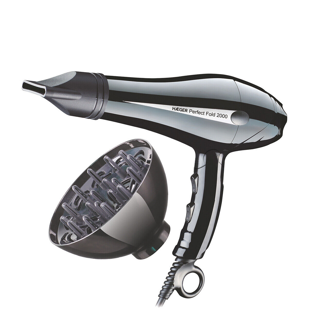 Haeger Secador de cabelo HAEGER PERFECT FOLD, 2000W, da HAEGER   Preto