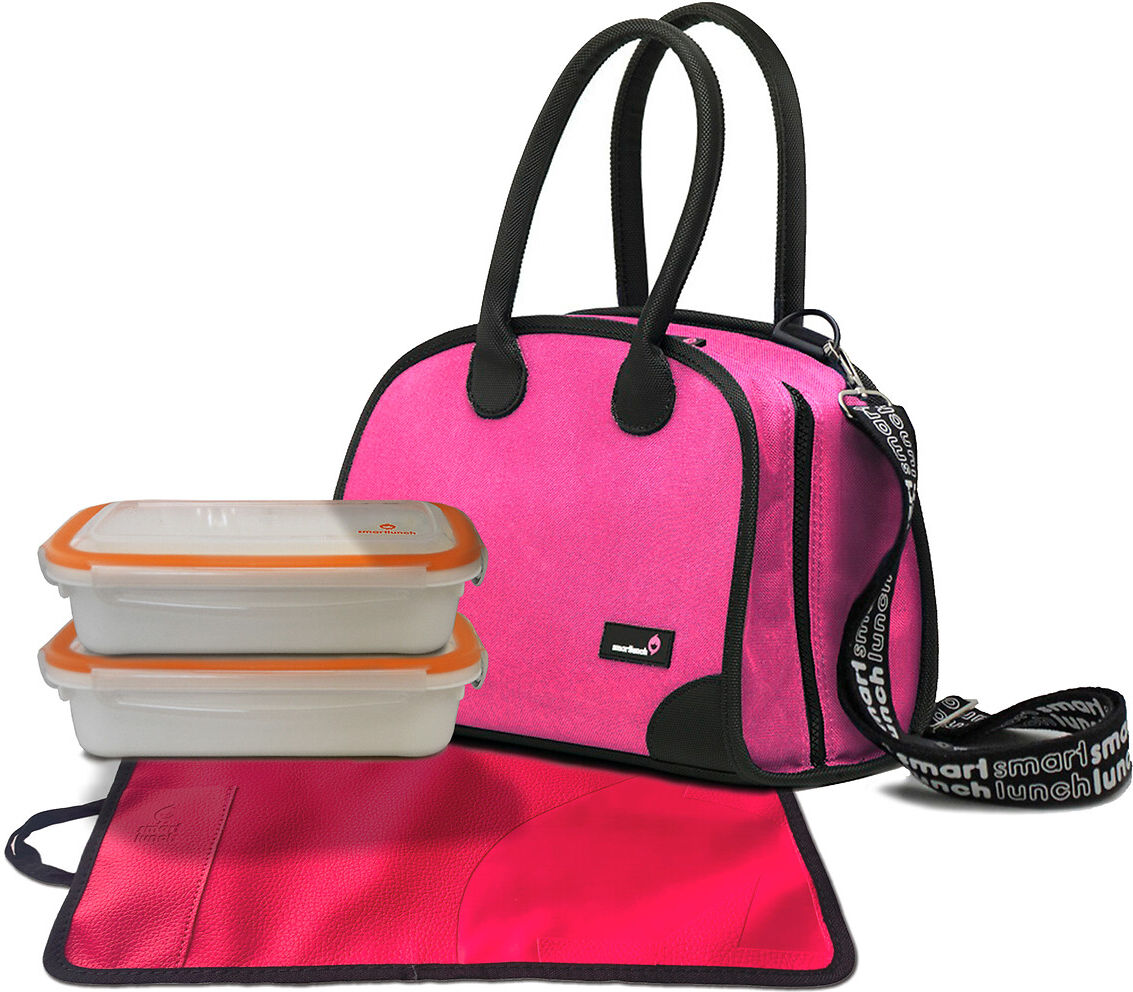 Smartlunch Set Smartlunch Lancheira Eve, 2 marmitas e individual, Smartlunch   rosa